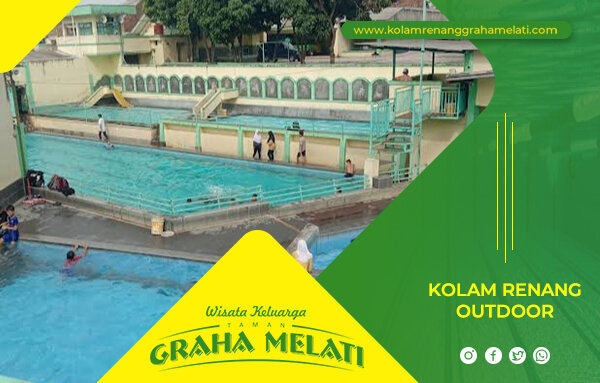 Kolam Renang Graha Melati menyediakan kolam renang outdoor yang dibagi menjadi dua bagian yaitu untuk anak-anak dan untuk dewasa.